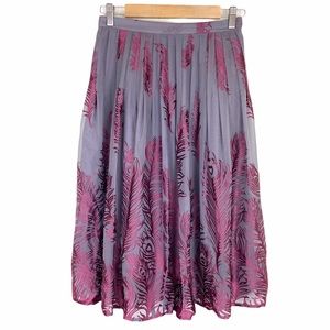 Silk Box Silk Skirt Purple Aline Lined Size 4